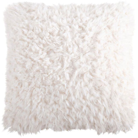 Housse de coussin imitation peau de mouton 40x40cm – 100% polyester – Lavable à 30° – Repassage inutile – Le Monde Des Animaux