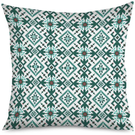 Housse de coussin imprimé bohème ethnique, 40x40 cm