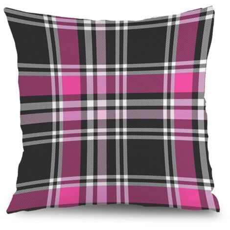 Housse de coussin imprimé carreaux, décoration maison élégante,45×45cm