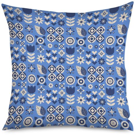 Housse de coussin imprimé lune et soleil