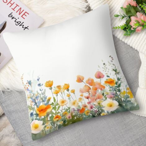 RIBE | Fodera Per Cuscino Con Stampa Pied De Poule Bianco E Nero 60 X 60 Cm B21fc