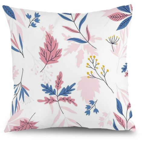 Housse de coussin jardin fleurs, décoration canapé extérieur intérieur maison,50×50cm
