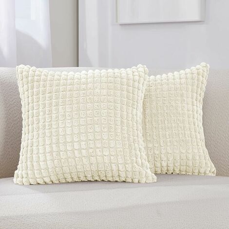 Taie d'oreiller 40x40 cm - 100% coton tricoté 150 GSM - Blanc