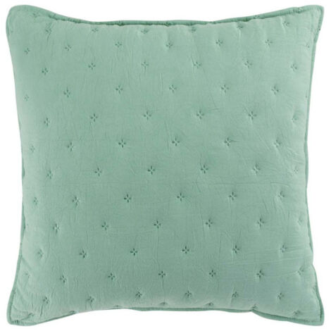 Housse de Coussin "Mellow" 40x40cm Menthe & Blanc