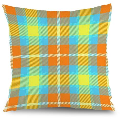 Housse de coussin motif carré, décoration maison élégante,40×40cm
