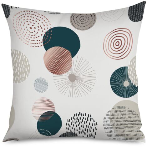 Housse de Coussin Motif Géométrique Moderne Déco