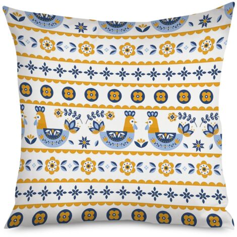 Housse de coussin motifs aztèques, style bohème