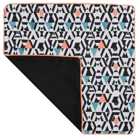 Housse de Coussin Motifs Géométriques Bleu 40x40 cm