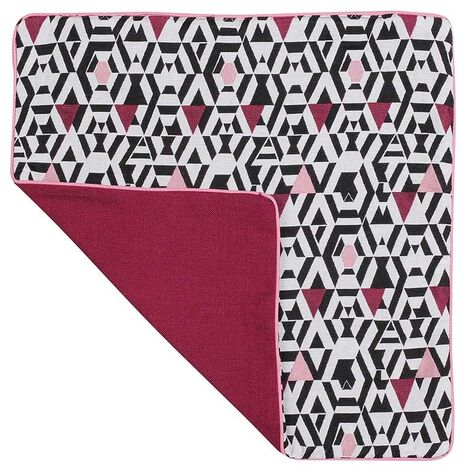 Housse de Coussin Motifs Géométriques Bordeaux 40x40 cm