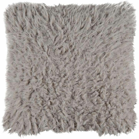 Housse de coussin mouton taupe 40 x 40 cm