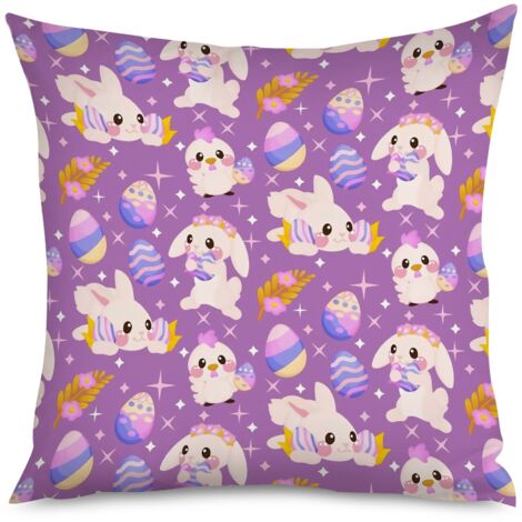 Housse de coussin œufs fleuris, romantique