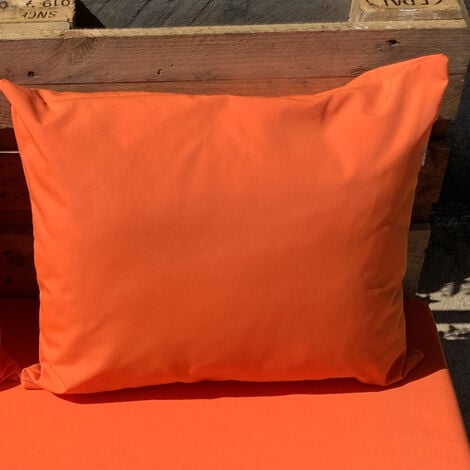 mutoni Housse de coussin de jardin 60x60 orange-rouge (lot de 2)