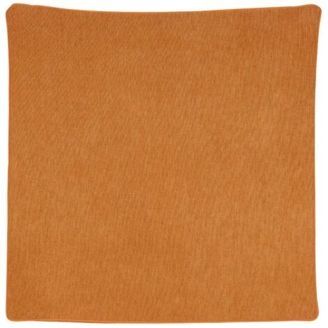 Housse de coussin passepoilée  - Effet velours Tabac 60x60 cm