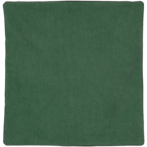 Housse de coussin passepoilée  - Effet velours Vert foncé 60x60 cm