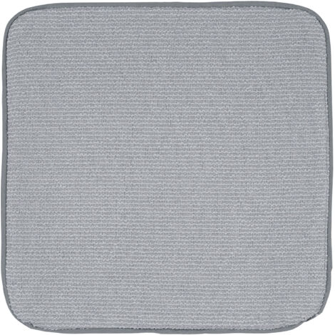 Housse de coussin passepoilée Gris clair 40x40 cm