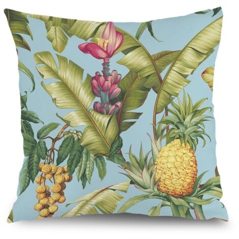 Housse de coussin patio fleurs,décoration jardin canapé,40×40cm