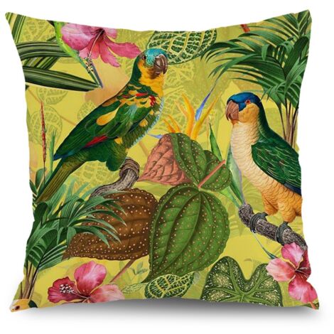 Housse de coussin patio floral, décoration jardin terrasse,40×40cm