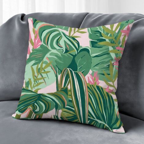 Housse de coussin patio floral, décoration terrasse maison,40×40cm