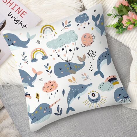 Housse de coussin petits animaux kawaii