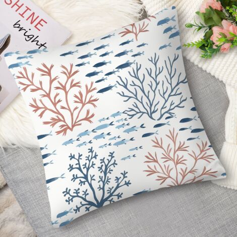 Housse de coussin phare vintage, côtier
