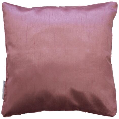 Housse de coussin Polyester Shantung Uni Shana Rose 40 x 40 cm