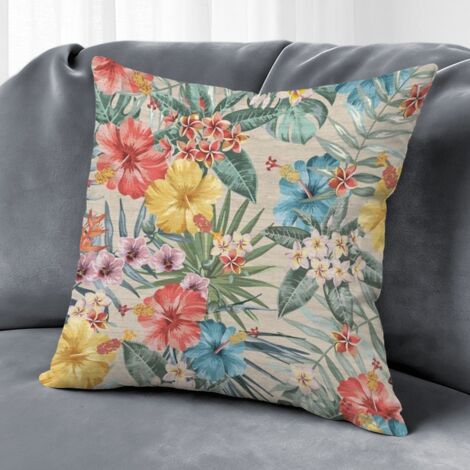 Housse de coussin pouces fleurs plantes, décoration maison intérieur extérieur,40×40cm