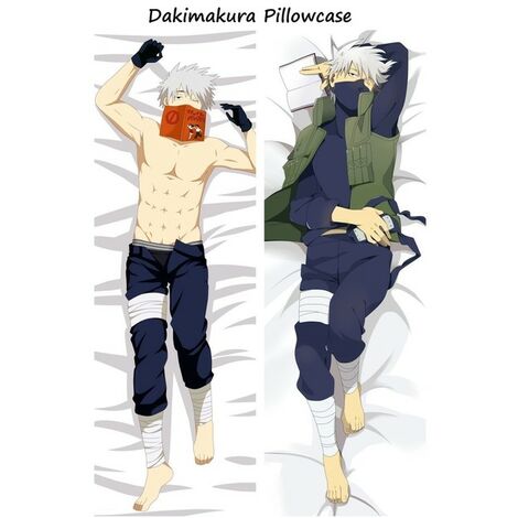 Housse de coussin pour dossier de lit, dessin animé japonais Sakura Kakashi, Dakimakura Boyfirend Otaku, 2 voies, 180x60, cadeau, Décor Boho,Pillowcase No.3,120X40cm Peach Skin