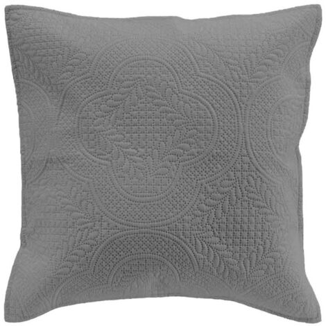 Housse de Coussin "Romane" 40x40cm Anthracite