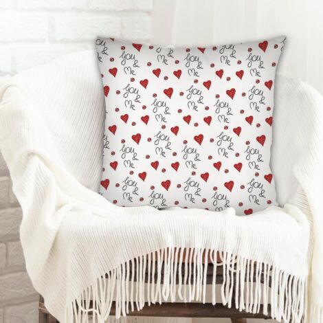 Housse de coussin sans coussin 45x45 doux pour cadeaux pour petite amie et petit ami