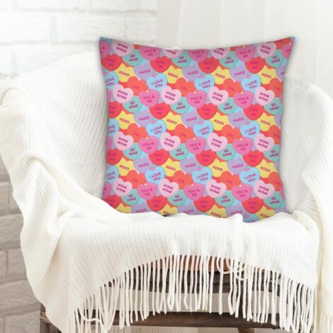 Housse de coussin sans coussin 45x45 lavable en machine pour couples petit ami petite amie