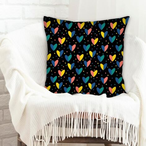 Housse de coussin sans coussin 45x45 résistant au lavage pour canapé, lit, chaise décoratif de ferme pour Pâques