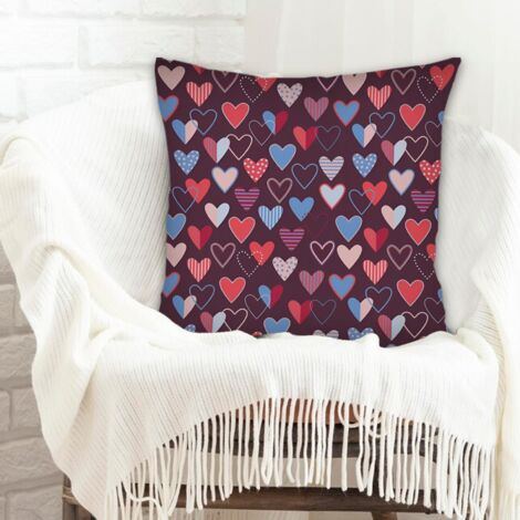 Housse de coussin sans coussin 45x45 résistant pour canapé lit chaise décoratif de ferme la saint-valentin