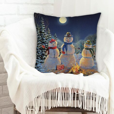 Housse de coussin sans coussin solide pour Noël, l'Action de grâce, anniversaire, la Fête des Mères
