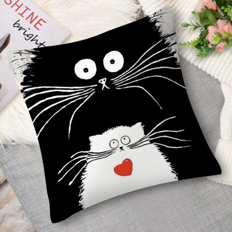 Housse de coussin silhouette chien