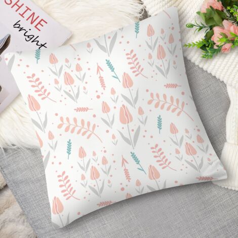 Housse de coussin sous-bois fleuri