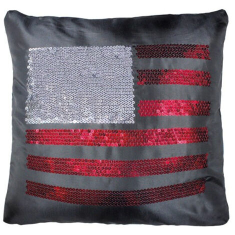 Housse de coussin "Strass" 40x40cm US Flag