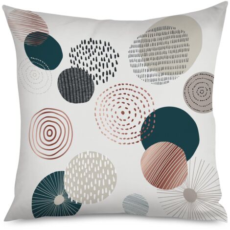 Housse de Coussin Style Géométrique Moderne