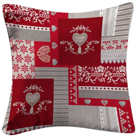 Housse de Coussin "Sweet Heart" 60x60cm Gris