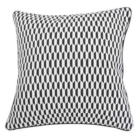 Housse de Coussin tendance noir et blanc - 40x40cm - Noir