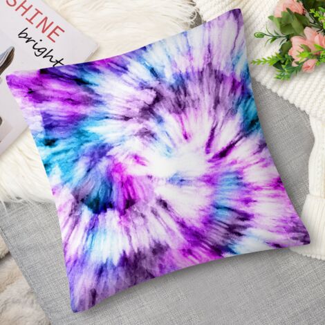 Housse de coussin tie-dye géométrique