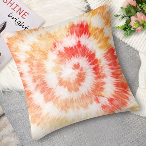 Housse de coussin tie-dye psychédélique