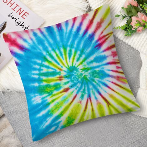 Housse de coussin tie-dye vintage, rétro