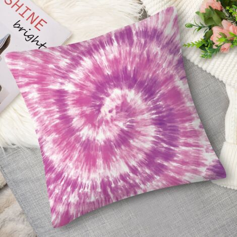 Housse de coussin tie-dye violet, mystique