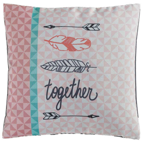 Housse de Coussin "Together" 40x40cm Rose