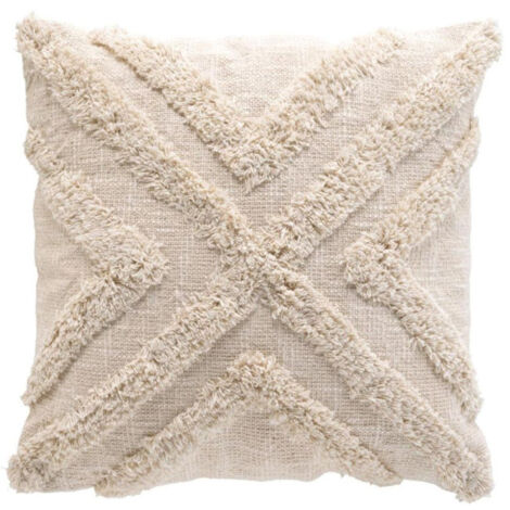 Housse de Coussin Tuftée "Sheny" 40x40cm Naturel