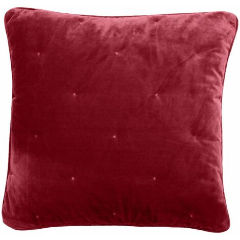 Housse de coussin velours - Finition surpiqures "Gipsy" Vent du sud - Gipsy Pourpre - Coussin 45 x 45 cm