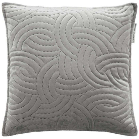 Housse de Coussin Velours Uni "Solange" 40x40cm Gris