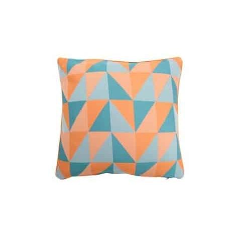 Housse de coussin vintage motif géométrique - 40x40cm - Orange