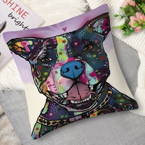 Housse de Coussin with chat et chien, 50x50 cm
