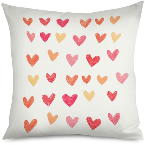 Housse de Coussin with cœurs, amour et tendresse, 40x40 cm